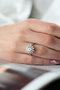 Heliophilia Silver Anillo de Plata Esterlina Ajustable con Recubrimiento de Oro